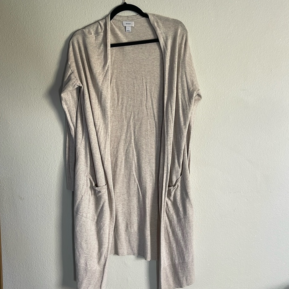 Classic cream open cardigan lightweight